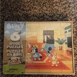 Bluey 6 Wood Puzzles Set - Colorful Fun